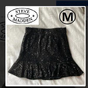 Cute & Flirty black sequined mini skirt from BB Dakota by Steve Madden